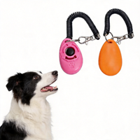 Clicker d'entraînement pour chien en PVC tendance avec dispositif de communication commandant spécifique pour chiens en métal durable