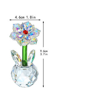 Ornement <span class=keywords><strong>de</strong></span> tournesol en cristal, artisanat créatif, petit cadeau pour un ami, décoration <span class=keywords><strong>de</strong></span> bureau à domicile, mini sculpture - Product Image 5