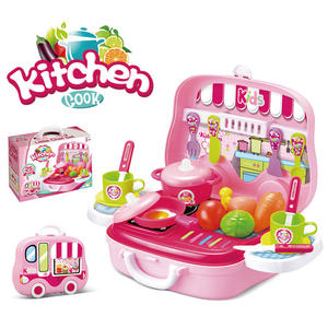 Ensemble de jouets de cuisine pour filles, 24 pièces, pour jouer à faire semblant de cuisiner avec des casseroles, des poêles, des ustensiles et des accessoires alimentaires en plastique, à partir de 3 ans - Product Image 2