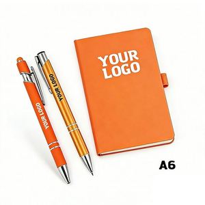 LC665 Factory Customized Logo <b>A6</b> Journal Printing Wholesale Promotion Gift Custom Hardcover Notebooks with Pen Holder - Product Image 1