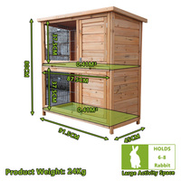Cage à lapins en bois pour jardin, cage à lapins à plusieurs étages, cages pour petits animaux