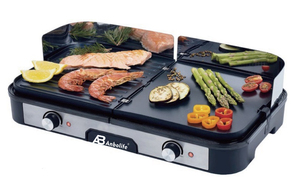 Grill électrique de table Anbolife de <span class=keywords><strong>grande</strong></span> <span class=keywords><strong>taille</strong></span>, multifonction, sans fumée, grill Teppanyaki, 2 brûleurs, <span class=keywords><strong>plancha</strong></span> grill plate - Product Image 4
