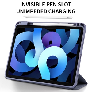 Étui pour iPad en TPU et PU, rabattable en 3 volets, protection intégrale à 360°, fonction veille/réveil, emplacement invisible pour stylet, dissipation thermique pour iPad Pro - Product Image 2