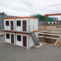 Bâtiment préfabriqué modulaire en panneaux sandwich d'acier de 20 pieds pour bureau mobile sur chantier, assemblage rapide