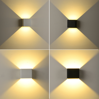 Lampes murales LED 7W, blanc froid, blanc chaud, étanches, pour l'extérieur et l'intérieur, style nordique moderne, carrées, pour couloirs et jardins intérieurs