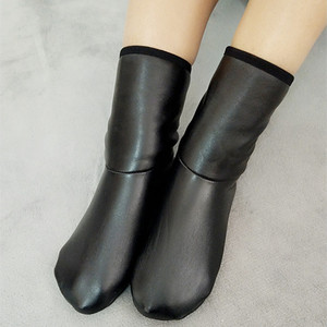 Trong nhà sàn màu đen của người đàn ông vớ da <span class=keywords><strong>PU</strong></span> vớ da ấm - Product Image 3