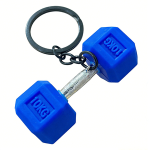 Porte-clés Haltère 3D en PVC Mini 10KG, Breloque <span class=keywords><strong>de</strong></span> Sac <span class=keywords><strong>de</strong></span> Sport, <span class=keywords><strong>Cadeau</strong></span> pour <span class=keywords><strong>Fan</strong></span> <span class=keywords><strong>de</strong></span> <span class=keywords><strong>Musculation</strong></span> - Product Image 2