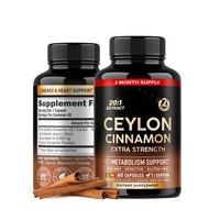 Capsules de cannelle de Ceylan OEM ODM - Soutien énergétique, cardiaque et métabolique - 60 capsules
