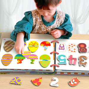 Montessori livre occupé Puzzle jeux assortis bricolage <span class=keywords><strong>apprentissage</strong></span> sensoriel Alphabet autocollant livres jouets éducatifs pour enfants garçons filles - Product Image 3