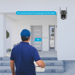 12MP 6K ICSee <span class=keywords><strong>APP</strong></span> 3 lentes 8X <span class=keywords><strong>Zoom</strong></span> óptico exterior impermeable inalámbrico WiFi red IP PTZ CCTV WiFi cámara <span class=keywords><strong>de</strong></span> seguridad para el hogar - Product Image 4
