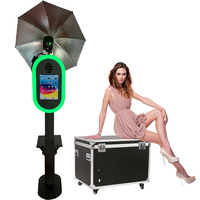 Höhenverstellbare Metall-Fotobox mit Selbstbedienungsdruckfunktion, kompatibel mit SLR, iPad, Kamera und Drucker für Hochzeiten, Partys und Geschäftsvermietungen