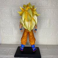 Figura de Acción de Anime Dragon Ball Z SSJ3 Son Goku de 34 cm, Modelo Coleccionable, Juguete de Regalo