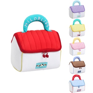 Organizador de cosméticos de mano suave ecológico de alta gama, gran capacidad, lindo patrón de Casita, almacenamiento de maquillaje para artículos de tocador - Product Image 1