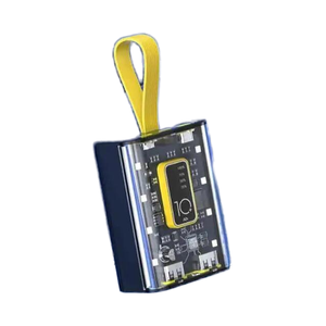 Gran oferta, <span class=keywords><strong>bancos</strong></span> de energía portátiles de 10000mAh PD 22,5 W, diseño transparente, logotipo personalizado de gran capacidad, excelente carga rápida para el hogar - Product Image 1