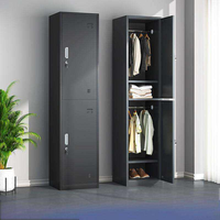 Casier en acier à une porte, réglable, verrouillable, durable, armoire de rangement commerciale pour hôtel, salle de sport