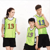 Maillots d'entraînement de football personnalisés numérotés à bas prix, 100 % polyester, gilets de football
