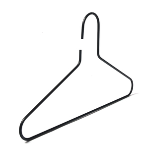 Hangares de ropa de camisa de hierro de alta resistencia, percha de ropa de metal negro, percha galvanizada - Product Image 3