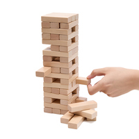 Ensemble de blocs de construction en bois en gros d'usine, jeu de tour à bascule personnalisé, jouet éducatif pour enfants, ensemble de tour à bascule