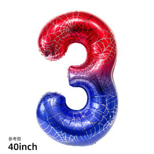 Palloncini in Foil di Elio Giganti da 40 Pollici di <span class=keywords><strong>Spiderman</strong></span> Blu e Rosso, Decorazione con Striscione 'Buon Compleanno' - Product Image 5