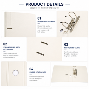 Offre Spéciale – Classeur Rigide à Levier en Plastique PP de 3 Pouces pour Documents A4/FC – Idéal pour l'Archivage de Bureau - Product Image 3