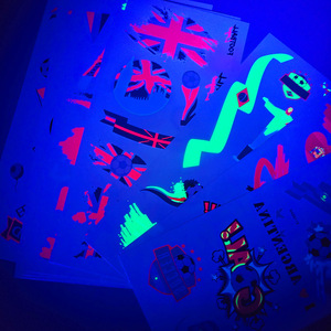 Autocollants de tatouage phosphorescents Tiebeauty pour les fans de football, pour le visage et le corps, décoration pour l'événement de la Coupe du Monde - Product Image 3