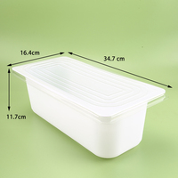 Conteneur de crème glacée Pet 5l de haute qualité Boîte à lunch Boîte d'emballage en plastique pour la nourriture
