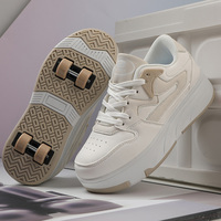 Chaussures de sport décontractées à la mode avec 4 roues amovibles et tissu respirant pour enfants Chaussures à roulettes pour enfants