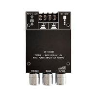ZK-1002MT 2x100W 5.0 Subwoofer Amplificateur Board Power Audio Stereo Amplifier Board AUX Bass Treble AMP