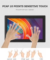 EKAA Moniteur à écran tactile mural industriel 8 "27" 43 "47" 55 "65" 75 "86" 110"