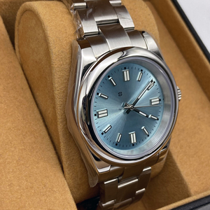 Reloj Mecánico Nuevo NH35, Deportivo, Esfera Azul, Multifunción, Correa de Acero, Casual para Hombre, Ligero y Fresco - Product Image 3