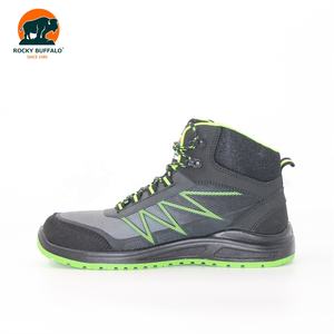 Rocky Buffalo 2024 nuevo diseño mujeres/hombres punta de acero + placa de acero KPU + cuero nobuk Oxford cuello de tela zapatos de seguridad deportivos - Product Image 5