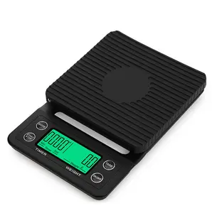 Wholesale custom black Brown compact electronic coffee scale smart felicita kitchen weighing scale with tiny timer 3kg/5kg/0.1g