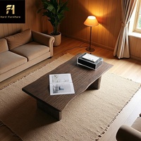 Table basse en bois japonaise WabiSabi de haute qualité, style nordique moderne et simple, longue table à thé pour salle de thé Zen