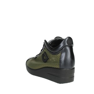 Scarpe Jackie basse 226 sandali con zeppa nero/verdastro scarpe eleganti - Product Image 2