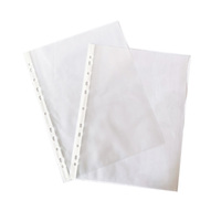 100 PCS Protège-feuilles transparents en plastique PP format A4 à 11 anneaux pour fournitures scolaires