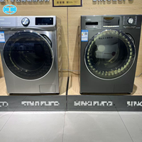 10kg Front Load Full Automatic Washer, Energy Efficient Large Capacity Washing Machine for Household Daily Laundry Appliance