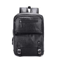 Großhandel Luxus Unisex Mode Laptop-Rucksack Wasserdicht PU-Leder Polyester-Futter Reißverschluss Anpassbare Kapazität