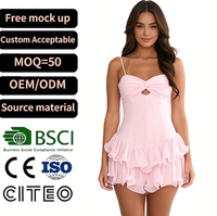 Robe courte rose à volants, col cœur, découpe en goutte d'eau, corsage corset, robe de soirée, robe de cocktail courte pour femme, été, club