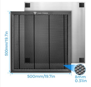 Nueva Máquina de Corte Láser CO2 CNC con Mesa de Trabajo de Metal Tipo Panal de Abeja de 400x400x22mm, Compatible con MDF, Refrigeración por Aire AI, para Madera - Product Image 1