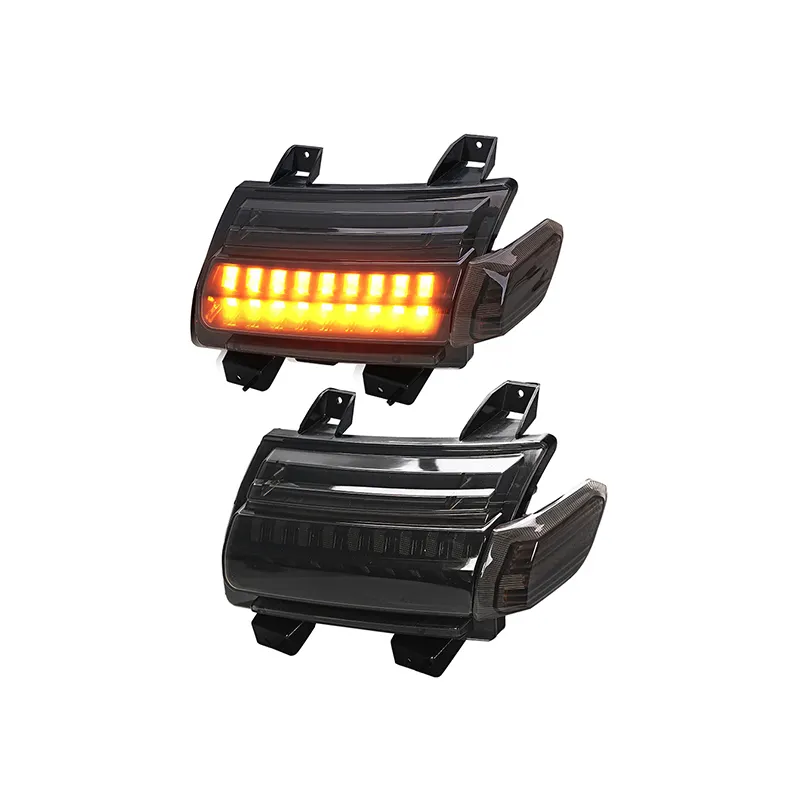 Luce di marcia diurna indicatore di direzione sequenziale modificato luce per sopracciglia ruota scorrevole per Jeep Wrangler JL 2018-2023