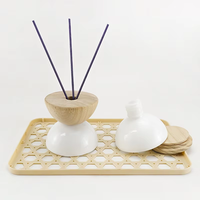 Modèle Unique Diffuseur d'Huiles Essentielles Aromathérapie Bouteille Vide Verre Roseau Diffuseur de Parfum Bouteille en Verre Bouchon en Bois Montage