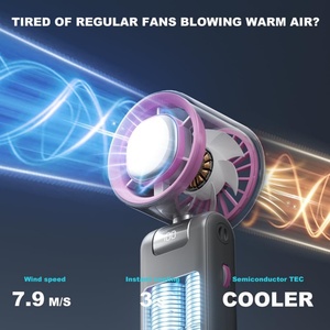 Ventilador Turbo Portátil Recargable de 5 Velocidades, Venta al Por Mayor de Fábrica, Carga USB, Logotipo Personalizable, Ventilador de Mano para el Hogar - Product Image 4
