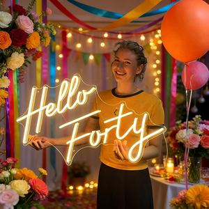 ไฟนีออน LED ป้ายสุขสันต์วันเกิด ป้ายนีออนขนาดใหญ่ โลโก้สั่งทำ ไฟนีออน LED ตัวอักษรสำหรับร้านค้า งานปาร์ตี้ - Product Image 4