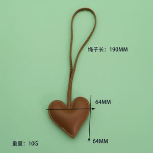 Peach Shape Keychain Diy Pu Leather Heart <b>Charms</b> <b>Bag</b> <b>Charm</b> Cute Pendant Accessories - Product Image 2