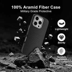 Étui de téléphone magnétique anti-empreintes digitales en fibre de carbone aramide TPU violet <span class=keywords><strong>charbon</strong></span> fin, moulage par injection, antichoc, design simple et élégant - Product Image 3