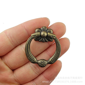 Antique Zinc Alloy Ring Drawer Handle B50 Traditional Design <b>For</b> Wooden Box Cabinet Door Home Decoration - Product Image 3