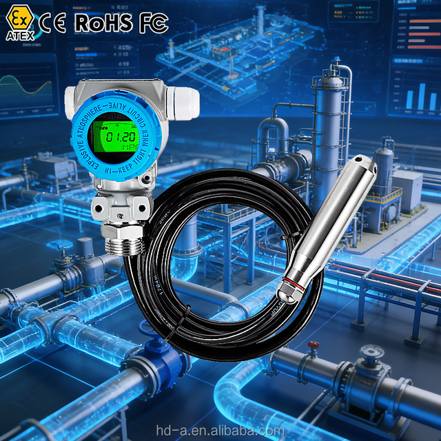 Liquid Nitrogen Submersible Level Meter Truck tank Level Transmitter Rs485 Explosion-proof 2088 Submersible Liquid Level Sensor