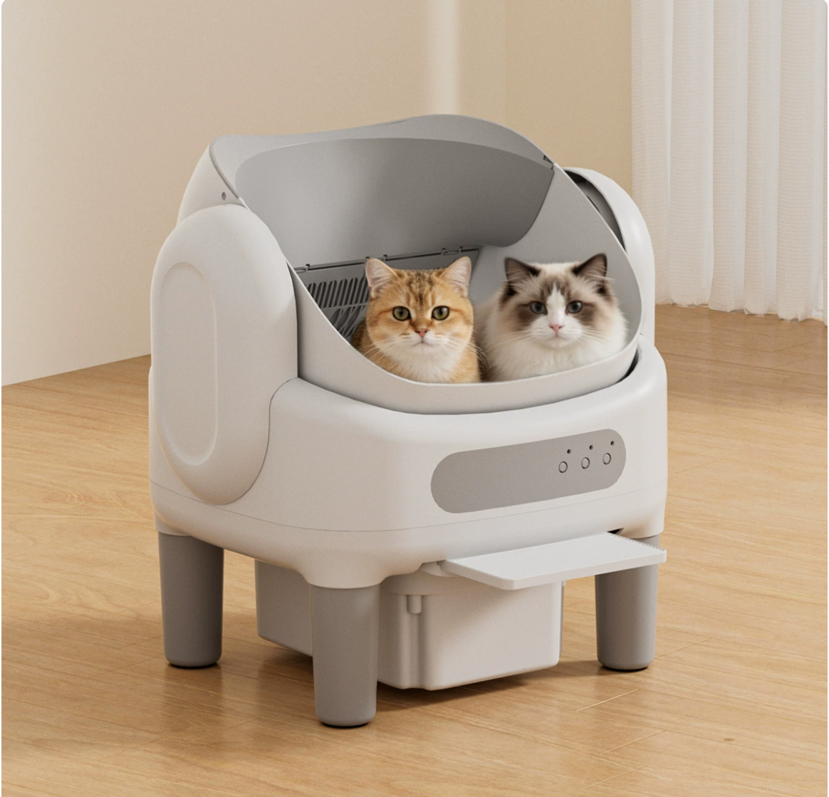 Button Controlled Fully Auto Smart Cat Litter Box