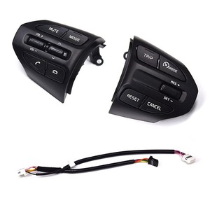 Botones Multifunción para Volante de Kia Rio K2, Control de Crucero, Piezas de Modificación, Plástico Negro, Estilo Clásico - Product Image 4