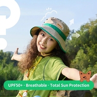 Chapeau de soleil pour enfants mignon et durable UPF 50+, en nylon/polyester écologique, maille réutilisable, certifié 1000 lavages, protection UV, bob d'été